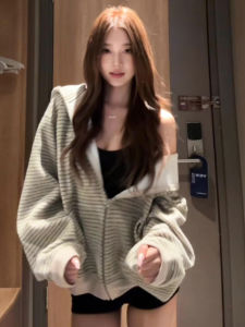 PEIZIXUAN | Fall Korean Style Striped Jacket