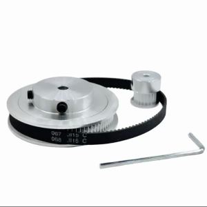80T 20Teeth 2GT Pulley Belt Kit Belt Width 6mm Reduction 4:1 Bore 3~14mm 3D Printer Synchronous Wheels 2M GT2 Timing Pulley Set