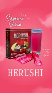 Herushi Supreme Juice with Collagen & Natural Ingredients - Enhance Skin Detoxify and Boost Immune System (10 Packs)