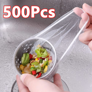 500Pcs Disposable Sink Filter Mesh Bags Kitchen Sink Strainer Drain Hole Anti-blocking Garbage Bag Cleaning Strainers Net
