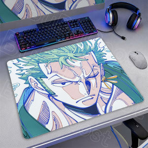 Bandai | Anime One Piece Roronoa Zoro Gamer Square Mousepad Xs Small Home Table Protector Washable Rubber Carpet Lock Edge Office Deskmat