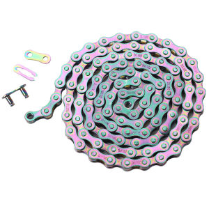 1Speed Bicycle ChainRainbow ColorSingle Speed Bike Chain104LinksMTB/Road Bike Replacement Cycling Parts