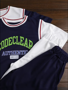 Kids Set Boys Short Sleeved Summer Outfit 2026 New Quick Drying Sports Basketball Suit Fake Two-piece Mesh