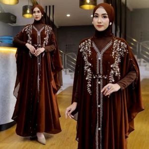 gamis kaftan Payet mewah 5in1 premium riska