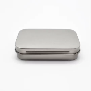 Survival Kit Tin Small Empty Metal Tin Flip Storage Box Case Organizer For Money Coin Candy Key