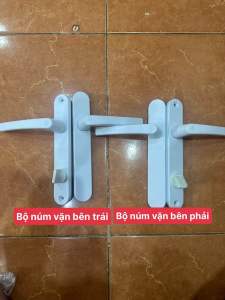 Khóa vệ sinh không chìa khóa WC cửa nhựa lõi thép khóa tay gạt