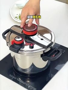 heavy duty Pressure Cooker 6L/8L Explosion Proof Pressure Cooker made in japan with gauge Suitable for stoves open fire