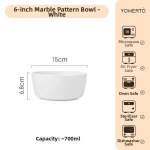 Yomerto | Home Use Large Ceramic Soup Bowl for Noodles