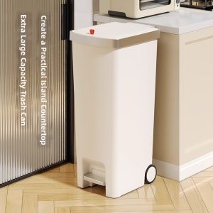 MMZECE | Pedal-operated Big Capacity Lidded Waste Bin