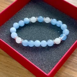 Vòng tay đá Aquamarine mix đá trang sức phong thủy mang đến bình an tài lộc