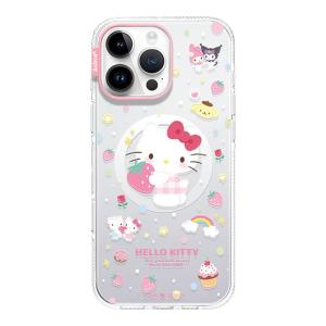 Asina | Strawberry KT Cat Design Magnetic Absorption Phone Case For Apple 16Promax iPhone 15pro Protective Cover Cute Cartoon Female Style Full Protection