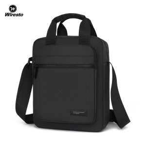 Wiresto Mens Shoulder Bag Cross Body Bag Waterproof Travel Bag Business Laptop Bag Large Capacity Handbag Casual Bag Fashion Leisure Sport Street Bag for College Student