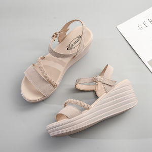 รองเท้าแตะผู้หญิงไซส์เล็กรองเท้าเบอร์34สำหรับฤดูร้อน313233รองเท้าผู้หญิงไซส์ใหญ่เพิ่มขนาดเพิ่มความกว้างพื้นหนาส้นเตารีดสำหรับฤดูร้อน41-43