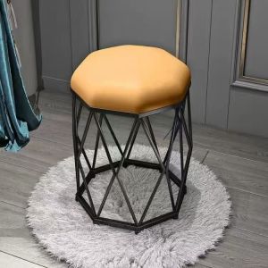 Modern Nail & Makeup Stool Metal Frame