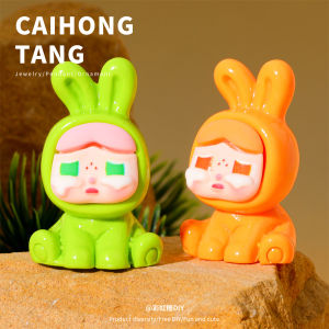 【On Sale】10Pcs ของตกแต่งสวนกระต่ายร้องไห้สีสันสดใสน่ารักขนาดเล็กอุปกรณ์ประดับภูมิทัศน์