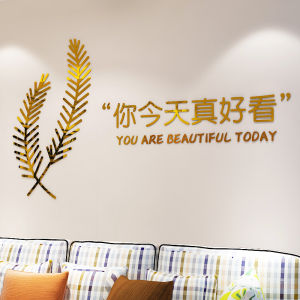 Acrylic Wall Stickers 3D Heart Shaped Decorative Art for Living Room Dining Room TV Background Sofa Waterproof Sticker