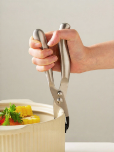 onlycook | Heat Resistant Non-slip Stainless Steel Kitchen Tongs