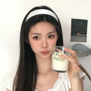 เข็มขัดผ้าซาตินสีขาวสไตล์เกาหลี MIA MAY ใหม่ล่าสุดสำหรับผู้หญิง ขอบกว้าง สไตล์ใหม่ 2025 ที่คาดผมสุดเก๋ไก๋ เครื่องประดับผม