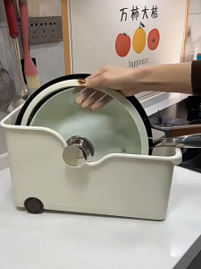 ALX MALAYSIA Multifunction Kitchen Organizer Box Spice Seasoning Storage with Wheels Pulley Cabinet Kotak Barang Dapur 橱柜收纳盒