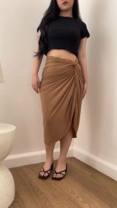 [Lolabae] RIRI Beach Bikini Skirt | Rok Pantai Wanita | Rok Plintir Jersey Spandex Premium