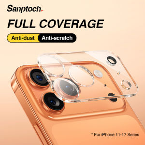Sanptoch 3D bọc hoàn toàn bảo vệ ống kính máy ảnh kính cường lực cho iPhone 11 12 13 14 15 16 17 Pro Max Cộng Với Mini 17air Trở Lại miếng dán bảo vệ màn hình Sticker