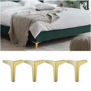 10/15CM Metal Triangle Furniture Leg Sofa Feet Replacement with Silicone Pad for Bed Couch Cabinet
