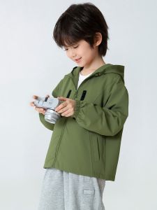 27Kids Kids Hooded Zipper Jacket Boys Autumn New Arrival Childrens Outerwear Comfortable Polyester Fiber Casual Style