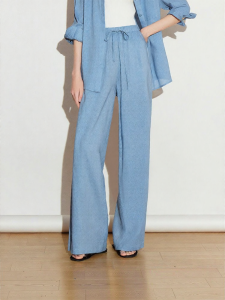 Toyouth | Relaxed Fit Flax Leisure Pants High Waist
