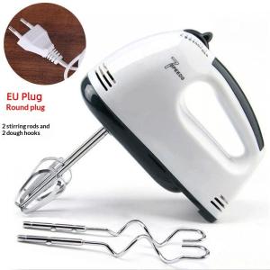 【X】Electric Hand Mixer Portable 7-Speed 4 Food Safe Attachments Professional Whisk for Cake Mousse Dessert Making