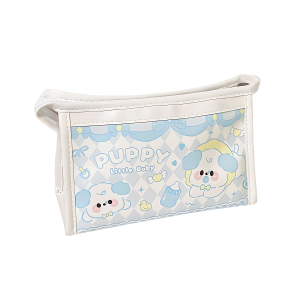 Panda Style Big Capacity Pencil Bag with Zipper and Snap Button Closure SN259