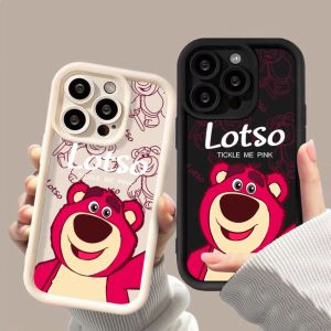 Compatible with iphone 14 Pro Max Phone Strawberry Bear  12 13 14 15 11 Pro Max Casing silicone xr xs Max 7 8 Plus