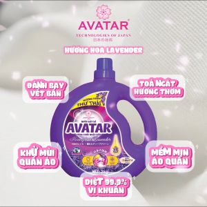 Combo 2 Can Nước Giặt Xả Vải Avatar Hương  Lavender  4Kg