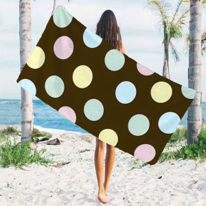 BILIBILI | brown pastel polka dot Beach Towels Ultra Lightweight Quick Drying Super Absorbent Summer Essential Fast-Drying Towel for Beach