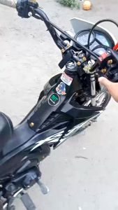 Apido Pipe XRM 125/110/Raider150/fi Carb For Honda Motorcycle Exhaust Pipe Muffler(Chrome/Black)1set