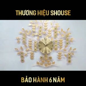 Đồng Hồ Treo Tường Kim Trôi Quartz Shouse Cây kim tiền A21 Trang Trí Nghệ Thuật Cao Cấp hiện đại 3D kích cỡ lớn đẹp treo phòng khách