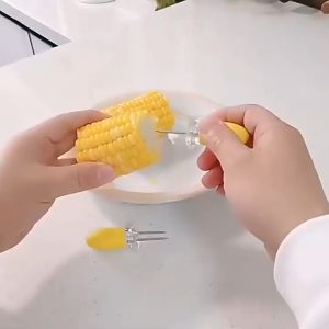 🌽 Nĩa Nướng Ngô / Xiên BBQ Thép Không Gỉ – Tay Cầm Cao Su Chống Nóng PVN9193