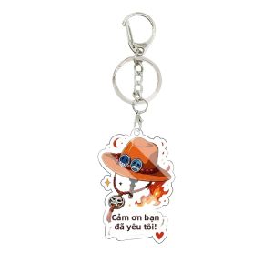 Bandai | Móc Khóa Acrylic Hình Ảnh Luffy Usopp Sanji Nami Và Nhóm Của Họ In Câu Nói Truyền Cảm Hứng Từ Anime Dễ Thương Làm Quà Tặng Cho Fan.