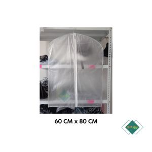 Hua Cj / Cover Jas plastik semi transparan / pelindung baju anti debu / cover / sarung baju plastik
