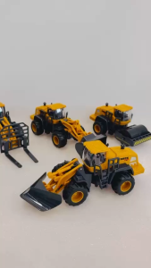 [THÁO LÀM 2 ĐƯỢC] Đồ chơi Xe công trình Xe lu Xe xúc Xe ủi Xe nâng kéo cót chạy đà mạnh mô hình xe phương tiện 706-11