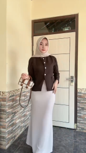 Rok Panjang Wanita Lunar Mermaid Skirt / Rok Flare Wanita Elegan / Rok Duyung Maxi Bahan Scuba Premium Terbaru