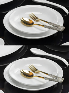 mornenjoy | High Temperature Underglaze White Jingdezhen Porcelain Dinnerware