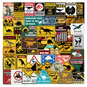 สติกเกอร์โลกจูราสสิค60แผ่น15.สติกเกอร์กันน้ำติดกีตาร์แก้วน้ำ