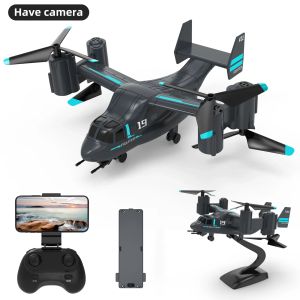 CONUSEA | LM19 Remote Control Helicopter Drone 480P Camera Fighter Quadcopter Osprey Aircraft RC Drones for Children Kids Plane Toys Gifts