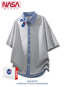 NASA WTAPS | American College Style Plaid Short Sleeve Light Breathable Shirt