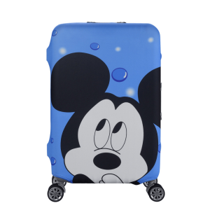 B Cartoon Disney Mickey Waterproof Elastic Luggage Cover Stretchable Travel Suitcase Protector Zipper Closure