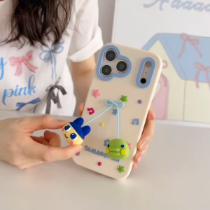 3D Hanging Pendant Cartoon Tuoge Mazzi Silicone Phone Case for iPhone 13 14 15 16 17 Pro Max Casing Soft Silicone Cover for iPhone 17 Case