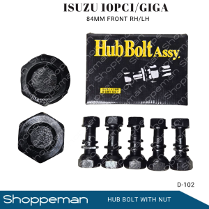 84mm ISUZU 10PCI GIGA TRUCK FRONT HUB BOLT WITH NUT STUD WHEEL HUB DRUM D-102 LH RH