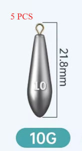 10g 15g 20g 30g 40g 50g 60g  80g 100g fishing weight sinker deep water drop Bullet Weight Sinkers Fishing Tackle Accessories