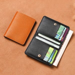 Classic Designer PU Leather Small Wallet for Men Short Simple Womens Purse Fashion Ultra Thin Credit Card Bag Coin Purse