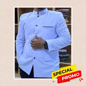 Jas Koko Jasko Mandarin Muslim Warna Putih